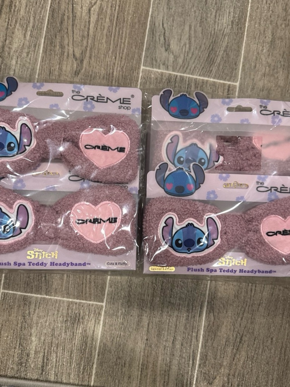 For all 4 x Stitch Plush Spa Teddy Headband - Pink